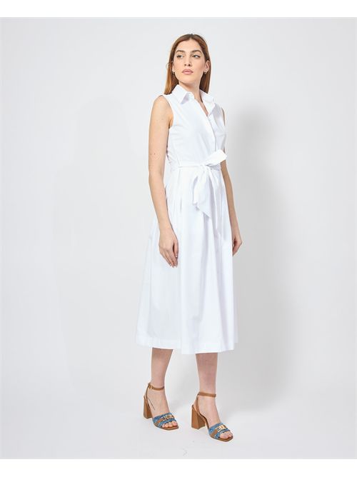 Robe midi en coton mélangé Silvian Heach pour femme SILVIAN HEACH | GPP25450VEWHITE